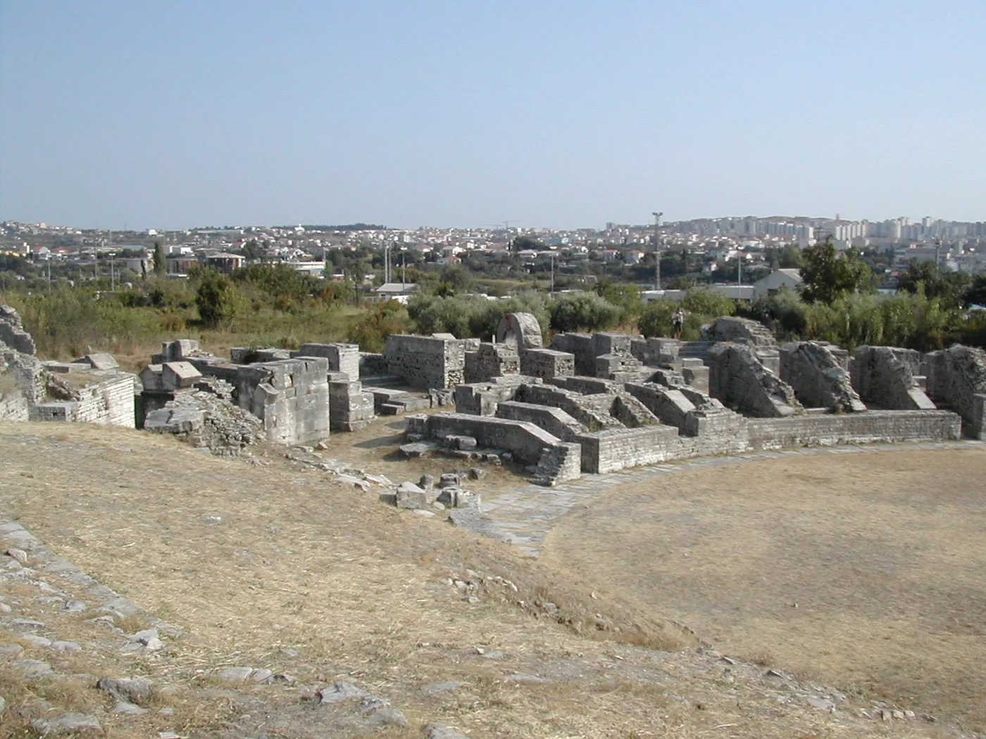 The Roman amphitheatre ruins at Salona, near Split, Croatia